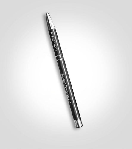 Set of 10 Personalized Black Ballpoint Pens | Black Ink - Kustom Products Inc