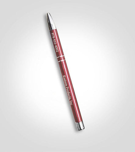 Set of 10 Personalized Burgundy Ballpoint Pens | Black Ink - Kustom Products Inc