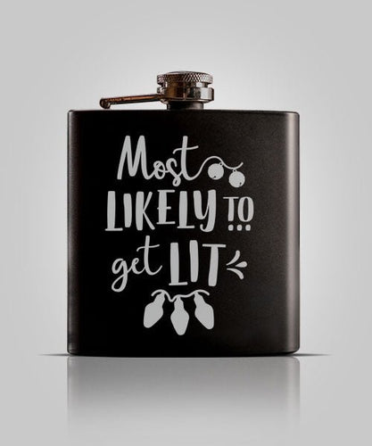 Single Black Flask | Holidays - Kustom Products Inc
