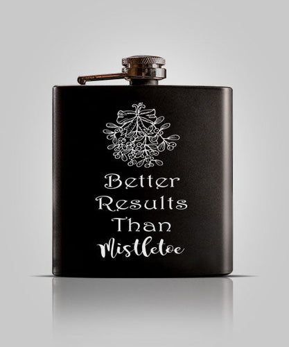 Single Black Flask | Mistletoe - Kustom Products Inc