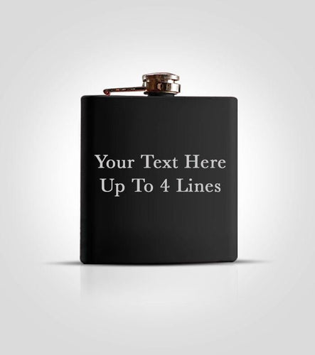 Single Black Flask | Your Text Here - Kustom Products Inc