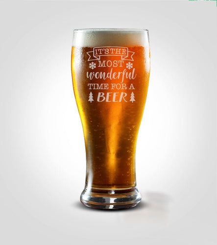 Single Pilsner Beer Glass | Holidays - Kustom Products Inc