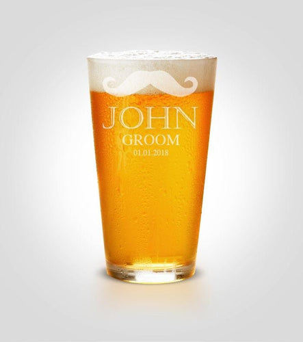 Single Pint Glass | Mustache - Kustom Products Inc
