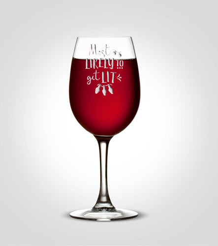 Single Wine Glass | Christmas - Kustom Products Inc
