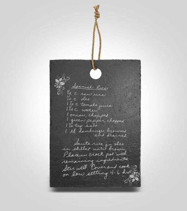 Slate Hanging Recipe Board | Large, Holiday Border