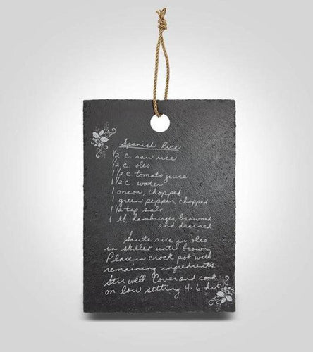 Slate Hanging Recipe Board | Medium, Holiday Border - Kustom Products Inc