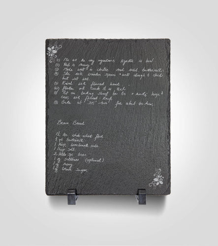 Slate Recipe Board with Stand | Medium, Holiday Border - Kustom Products Inc
