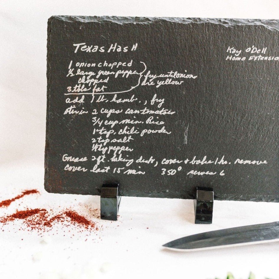 Slate Recipe Cutting Board With Stand