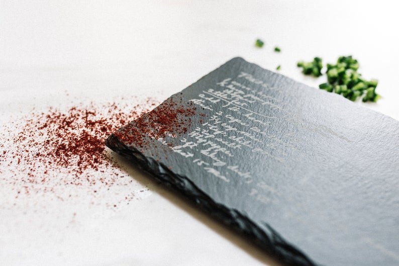 Slate Recipe Cutting Board With Stand