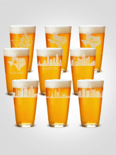 Texas Pint Glasses - Kustom Products Inc