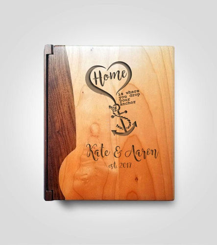 Walnut Photo Album | You're My Anchor - Kustom Products Inc